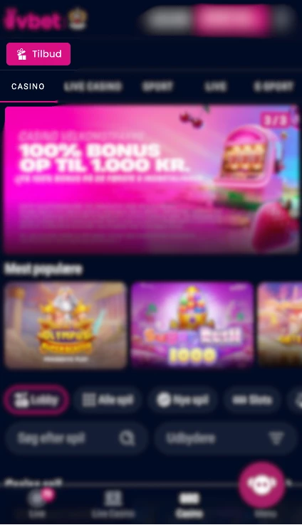 VBET casino sektion