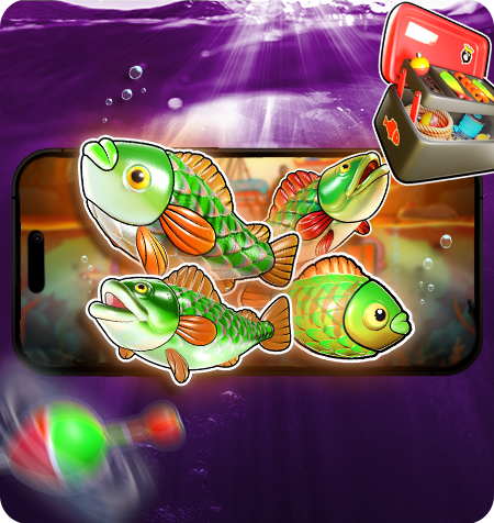 Símbolo Wild do jogo Big Bass Bonanza.