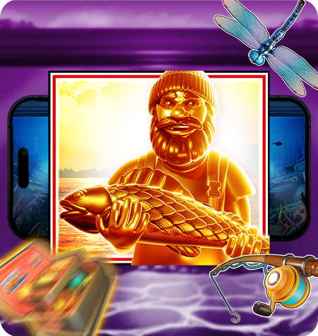 Símbolo Golden Wild do jogo Big Bass Bonanza Keeping It Reel.