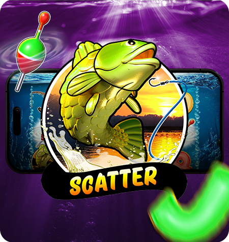 Símbolo Scatter do jogo Big Bass Bonanza.