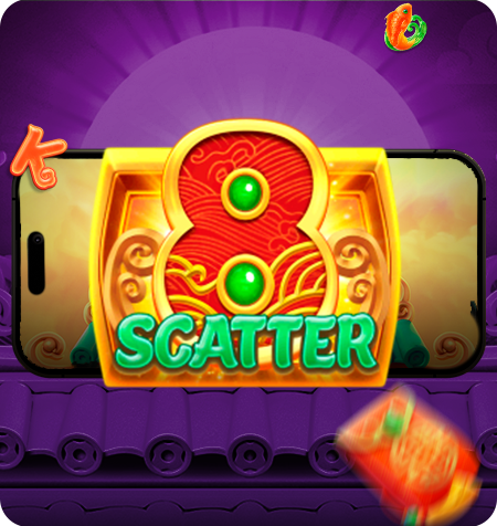 Símbolo Scatter do jogo Caishen Wins.