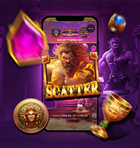 Símbolo Scatter do jogo Forge of Olympus.