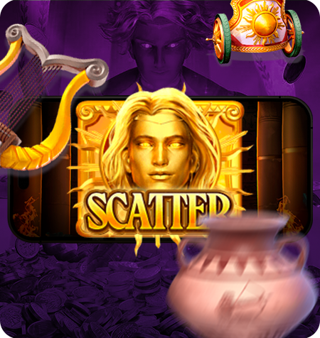 Símbolo Scatter do jogo Rise of Apollo.