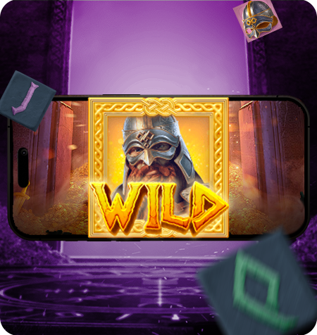 Símbolo Wild do jogo Asgardian Rising.