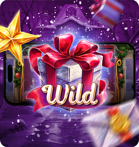 Símbolo Wild presentes de natal.