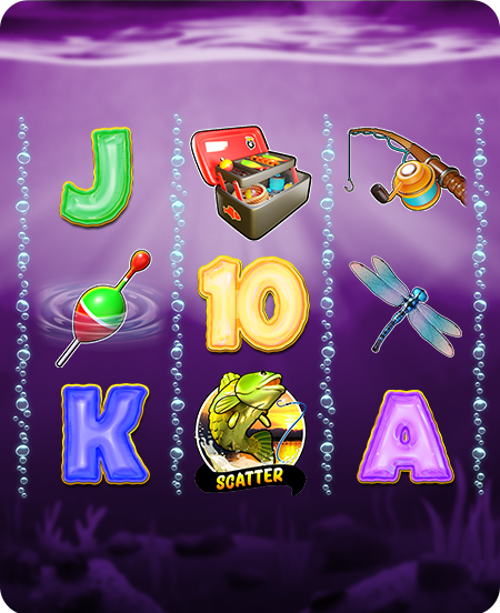 Símbolos do jogo Big Bass Bonanza 1000.