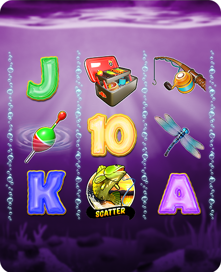 Símbolos do jogo Big Bass Bonanza.