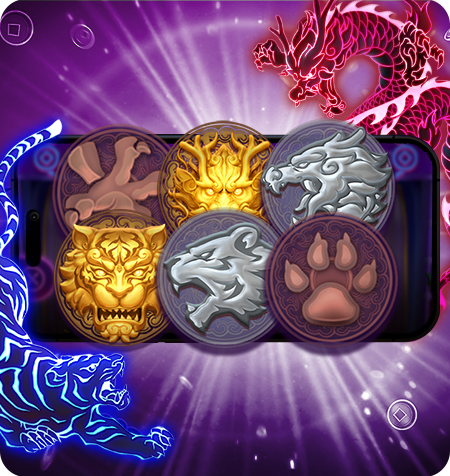 Recurso de multiplicador do jogo Dragon Tiger Luck.