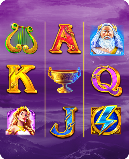 Símbolos do jogo Greek Gods.