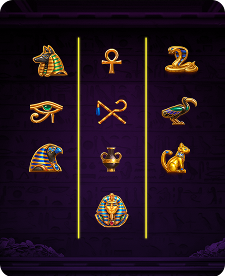 Símbolos do jogo Symbols of Egypt.