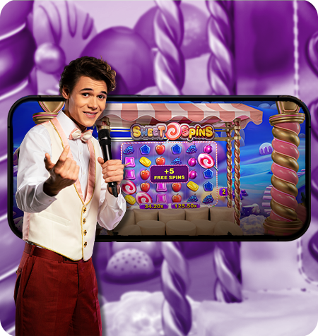Tela do jogo Sweet Bonanza Candyland.