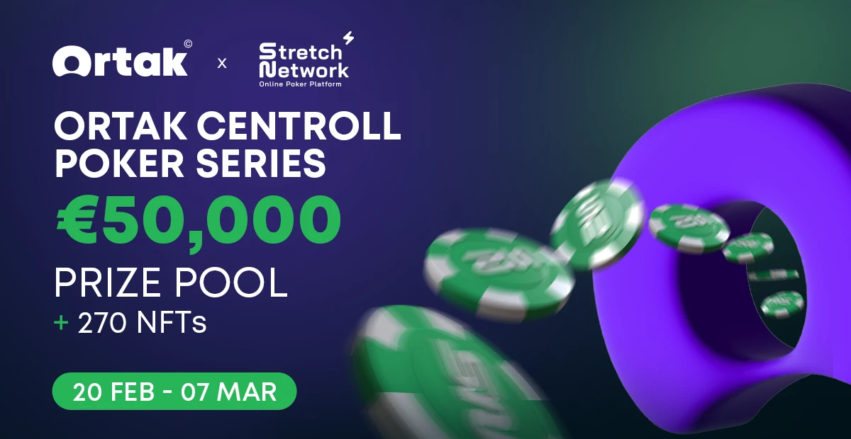 Drive Player Engagement with the Ortak Centroll Poker Series – €50,000 Prize Pool & 270 NFTs!