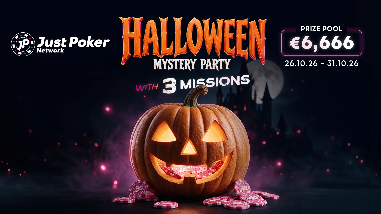 Halloween Mystery Party: Three Missions, €6,666 in Prizes